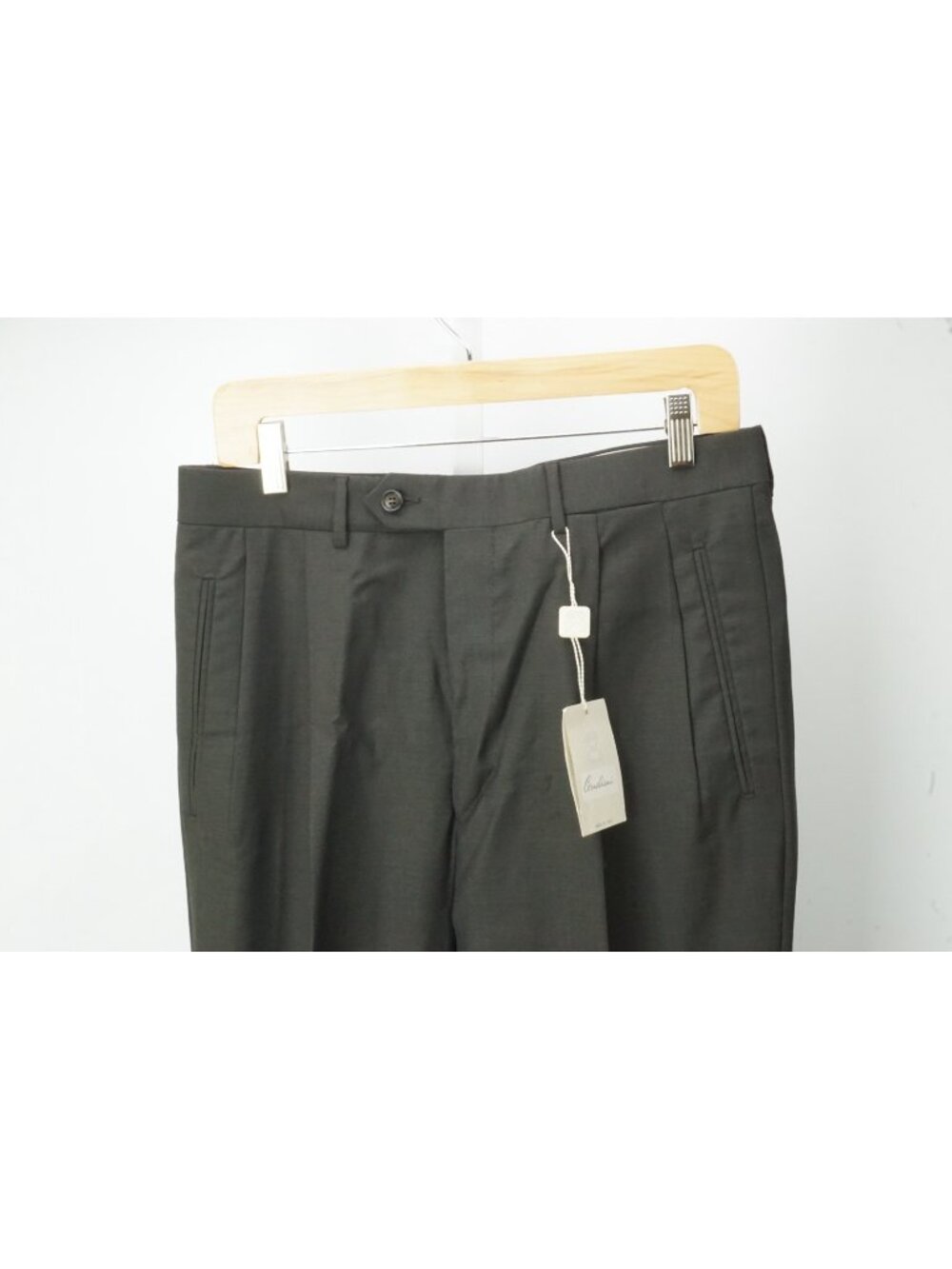 Corneliani Evolution Solid Brown 100% Wool Mens Dress Pants Sz 48 EU BRAND NEW
